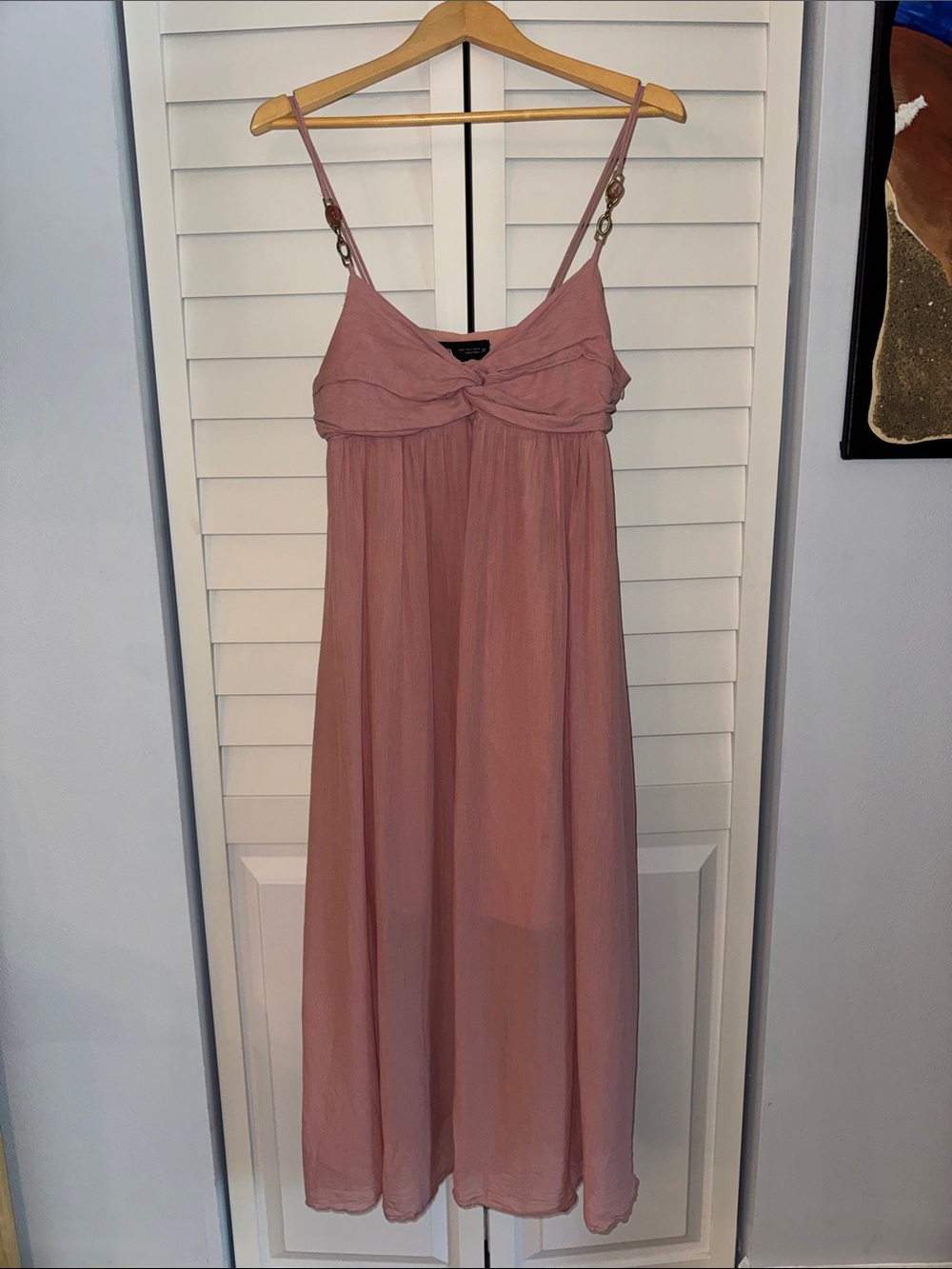 Zara Blush Pink Dress with Label Detail